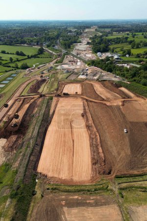 Foto de El ferrocarril HS2 está en construcción en Kenilworth Greenway, Balsall Common, Reino Unido - Imagen libre de derechos