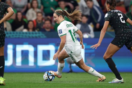 Photo for Kyra Taylor Carusa of Ireland dribbles during the FIFA Women's World Cup 2023 Group B  match Ireland Women vs Nigeria Women at Suncorp Stadium, Brisbane, Australia, 31st July 2023 - Royalty Free Image