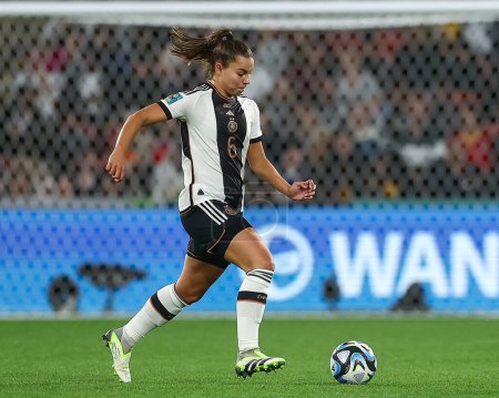 Photo for Lena Oberdorf #6 of Germany in action during the FIFA Women's World Cup 2023 Group H South Korea Women vs Germany Women at Adelaide Oval, Adelaide, Australia, 3rd August 2023 - Royalty Free Image