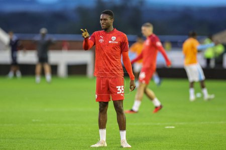 Photo for Josiah Dyer #35 of Barnsley in the pregame warmup session during the EFL Trophy match Barnsley vs Manchester City U21 at Oakwell, Barnsley, United Kingdom, 26th September 2023 - Royalty Free Image