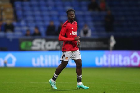 Photo for Omari Forson #62 of Manchester United during the EFL Trophy match Bolton Wanderers vs Manchester United U21 at Toughsheet Community Stadium, Bolton, United Kingdom, 26th September 2023 - Royalty Free Image