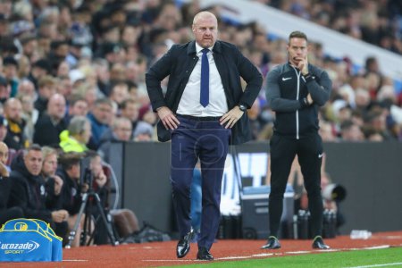 Photo for Sean Dyche manager of Everton during the Carabao Cup Third Round match Aston Villa vs Everton at Villa Park, Birmingham, United Kingdom, 27th September 202 - Royalty Free Image