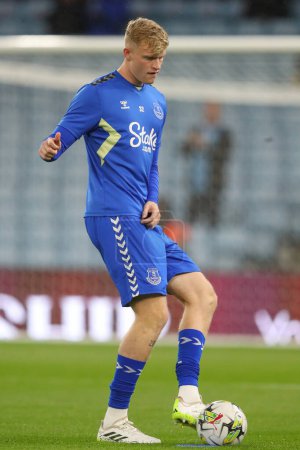 Photo for Jarrad Branthwaite #32 of Everton during the pre-game warm up ahead of the Carabao Cup Third Round match Aston Villa vs Everton at Villa Park, Birmingham, United Kingdom, 27th September 202 - Royalty Free Image