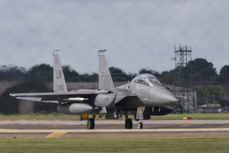 Téléchargez les photos : A USAF McDonnell Douglas F-15 Eagle à la RAF Lakenheath, Lakenheath, Royaume-Uni, 3 octobre 202 - en image libre de droit