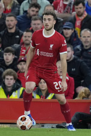 Photo for Diogo Jota #20 of Liverpool during the UEFA Europa League match Liverpool vs Union Saint-Gilloise at Anfield, Liverpool, United Kingdom, 5th October 202 - Royalty Free Image