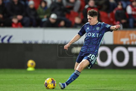Photo for Daniel James #20 of Leeds United in action during the Sky Bet Championship match Rotherham United vs Leeds United at New York Stadium, Rotherham, United Kingdom, 24th November 2023 - Royalty Free Image