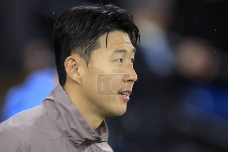 Photo for Son Heung-Min #7 of Tottenham Hotspur  ahead of the Premier League match Manchester City vs Tottenham Hotspur at Etihad Stadium, Manchester, United Kingdom, 3rd December 2023 - Royalty Free Image