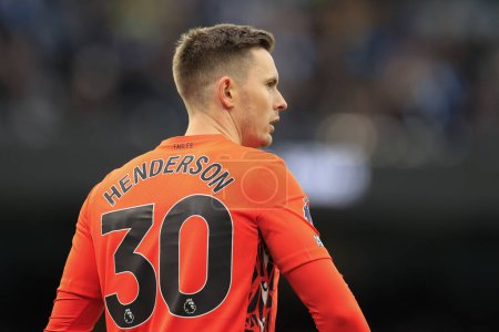 Photo for Dean Henderson #30 of Crystal Palace during the Premier League match Manchester City vs Crystal Palace at Etihad Stadium, Manchester, United Kingdom, 16th December 202 - Royalty Free Image