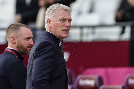 Photo for David Moyes manager of West Ham United during the Premier League match West Ham United vs Manchester United at London Stadium, London, United Kingdom, 23rd December 202 - Royalty Free Image