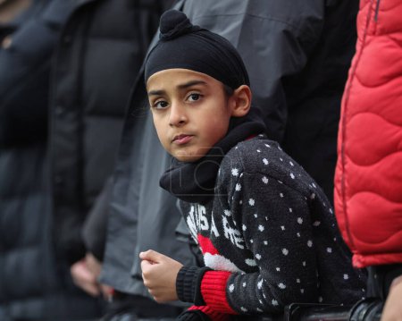 Téléchargez les photos : Un jeune fan de Manchester United lors du match de Premier League West Ham United vs Manchester United au London Stadium, Londres, Royaume-Uni, le 23 décembre 202 - en image libre de droit