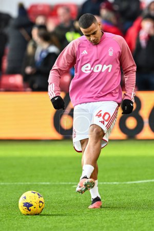 Photo for Murillo of Nottingham Forest during the pre-game warmup ahead of the Premier League match Nottingham Forest vs Bournemouth at City Ground, Nottingham, United Kingdom, 23rd December 202 - Royalty Free Image