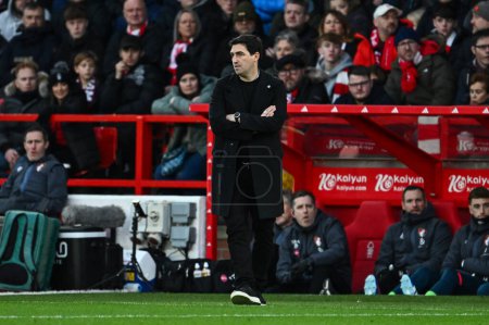 Photo for Andoni Iraola Manager of Bournemouth during the Premier League match Nottingham Forest vs Bournemouth at City Ground, Nottingham, United Kingdom, 23rd December 202 - Royalty Free Image