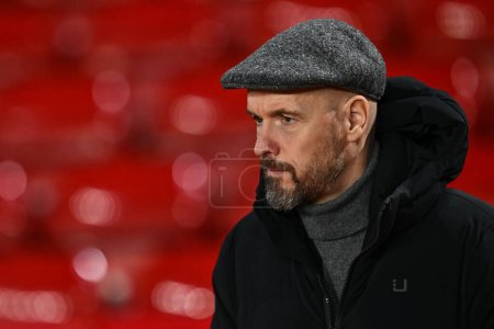 Photo for Erik ten Hag Manager of Manchester Unitedarrives ahead of the Premier League match Nottingham Forest vs Manchester United at City Ground, Nottingham, United Kingdom, 30th December 202 - Royalty Free Image