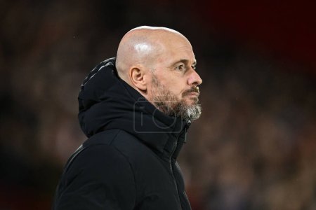 Photo for Erik ten Hag Manager of Manchester United during the Premier League match Nottingham Forest vs Manchester United at City Ground, Nottingham, United Kingdom, 30th December 202 - Royalty Free Image