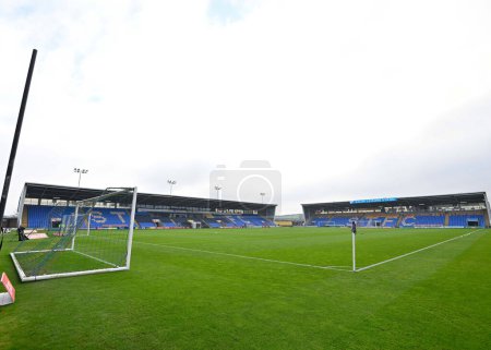 Photo for A general view of Croud Meadow ahead of the match, during the Emirates FA Cup Third Round match Shrewsbury Town vs Wrexham at Croud Meadow, Shrewsbury, United Kingdom, 7th January 202 - Royalty Free Image