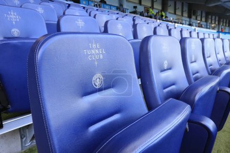 Photo for The Tunnel Club seats, Manchester Citys highest level hospitality package ahead of the FA Cup Third Round match Manchester City vs Huddersfield Town at Etihad Stadium, Manchester, United Kingdom, 7th January 2024 - Royalty Free Image