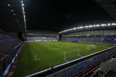 Photo for A general view of The DW Stadium, home of Wigan Athletic before the Emirates FA Cup Third Round match Wigan Athletic vs Manchester United at DW Stadium, Wigan, United Kingdom, 8th January 202 - Royalty Free Image