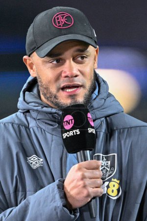 Photo for Vincent Kompany manager of Burnley gives an interview ahead of the Premier League match Burnley vs Luton Town at Turf Moor, Burnley, United Kingdom, 12th January 2024 - Royalty Free Image