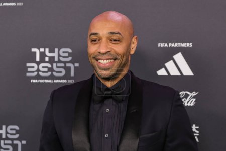 Photo for Thierry Henry arrives on the Green Carpet ahead of The Best FIFA Football Awards 2023 at Apollo Theatre, London , United Kingdom, 15th January 2024 - Royalty Free Image