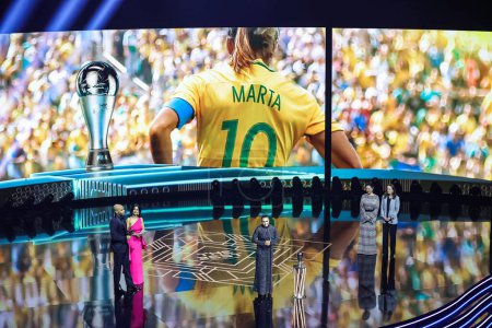 Photo for Marta Vieira da Silva receives a Special Presentation during The Best FIFA Football Awards 2023 at Eventim Apollo, London, United Kingdom, 15th January 2024 - Royalty Free Image