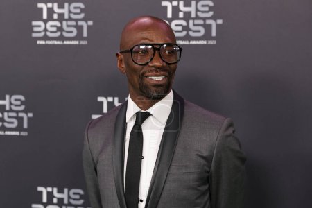 Photo for Claude Makelele arrives on the Green Carpet ahead of The Best FIFA Football Awards 2023 at Apollo Theatre, London, United Kingdom, 15th January 2024 - Royalty Free Image