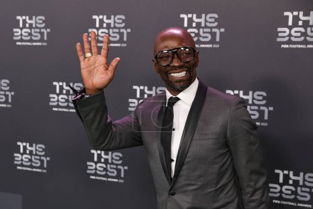 Photo for Claude Makelele arrives on the Green Carpet ahead of The Best FIFA Football Awards 2023 at Apollo Theatre, London, United Kingdom, 15th January 2024 - Royalty Free Image