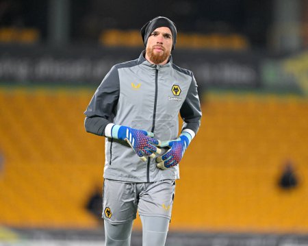 Photo for Jos S of Wolverhampton Wanderers warms up ahead of the match, during the Emirates FA Cup Third Round Replay match Wolverhampton Wanderers vs Brentford at Molineux, Wolverhampton, United Kingdom, 16th January 2024 - Royalty Free Image