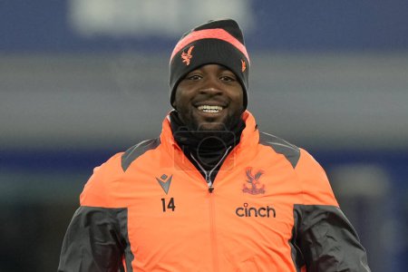 Photo for Jean-Philippe Mateta of Crystal Palace warms up before the Emirates FA Cup Third Round Replay match Everton vs Crystal Palace at Goodison Park, Liverpool, United Kingdom, 17th January 202 - Royalty Free Image