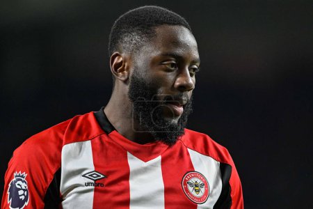 Photo for Josh Dasilva of Brentford during the Premier League match Brentford vs Nottingham Forest at The Gtech Community Stadium, London, United Kingdom, 20th January 202 - Royalty Free Image