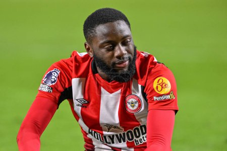 Photo for Josh Dasilva of Brentford reacts during the Premier League match Brentford vs Nottingham Forest at The Gtech Community Stadium, London, United Kingdom, 20th January 202 - Royalty Free Image