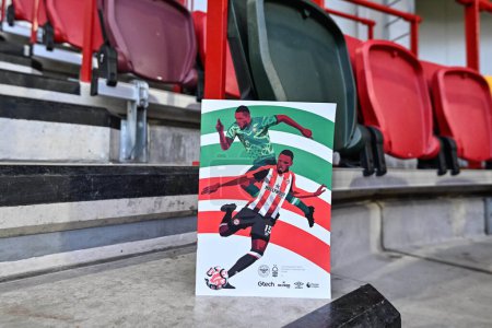Photo for Ivan Toney of Brentford on the front cover of todays match day program during the Premier League match Brentford vs Nottingham Forest at The Gtech Community Stadium, London, United Kingdom, 20th January 202 - Royalty Free Image