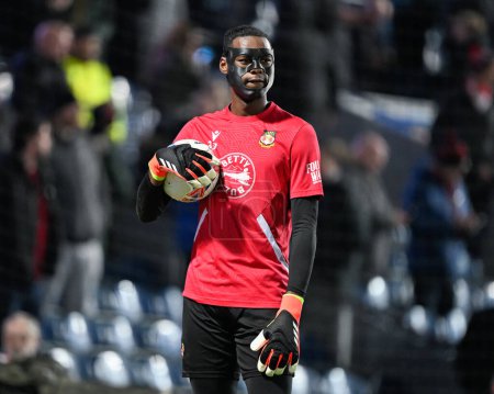 Photo for Arthur Okonkwo of Wrexham warms up ahead of the match, during the Emirates FA Cup Fourth Round match Blackburn Rovers vs Wrexham at Ewood Park, Blackburn, United Kingdom, 29th January 202 - Royalty Free Image