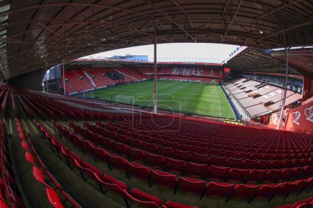 Photo for Interior view of the stadium ahead of the Emirates FA Cup Fourth Round match Sheffield United vs Brighton and Hove Albion at Bramall Lane, Sheffield, United Kingdom, 27th January 202 - Royalty Free Image