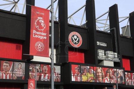 Photo for Exterior view of the stadium ahead of the Emirates FA Cup Fourth Round match Sheffield United vs Brighton and Hove Albion at Bramall Lane, Sheffield, United Kingdom, 27th January 202 - Royalty Free Image