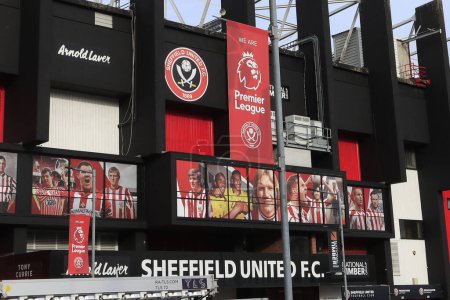 Photo for Exterior view of the stadium ahead of the Emirates FA Cup Fourth Round match Sheffield United vs Brighton and Hove Albion at Bramall Lane, Sheffield, United Kingdom, 27th January 202 - Royalty Free Image