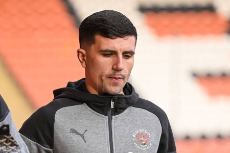 Photo for Albie Morgan of Blackpool arrives ahead of the Sky Bet League 1 match Blackpool vs Charlton Athletic at Bloomfield Road, Blackpool, United Kingdom, 27th January 202 - Royalty Free Image