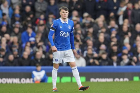 Photo for Nathan Patterson of Everton during the Emirates FA Cup Fourth Round match Everton vs Luton Town at Goodison Park, Liverpool, United Kingdom, 27th January 202 - Royalty Free Image