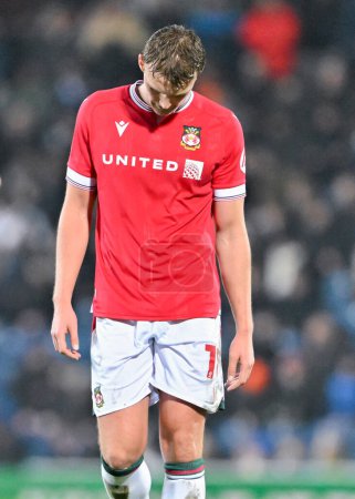 Photo for Sam Dalby of Wrexham looks dejected, during the Emirates FA Cup Fourth Round match Blackburn Rovers vs Wrexham at Ewood Park, Blackburn, United Kingdom, 29th January 202 - Royalty Free Image