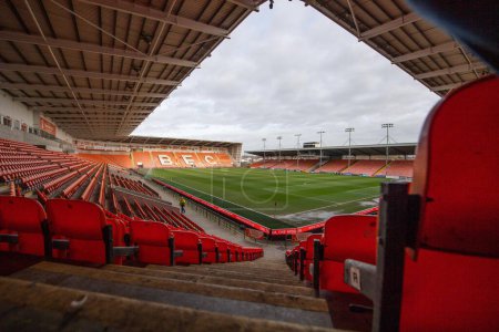 Photo for A general view of the Bloomfield Road, Home of Blackpool during the Sky Bet League 1 match Blackpool vs Charlton Athletic at Bloomfield Road, Blackpool, United Kingdom, 27th January 202 - Royalty Free Image