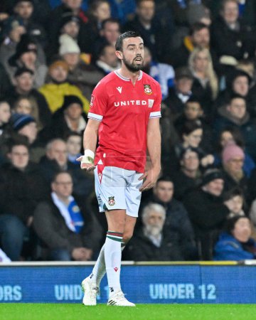 Photo for Eoghan O'Connell of Wrexham, during the Emirates FA Cup Fourth Round match Blackburn Rovers vs Wrexham at Ewood Park, Blackburn, United Kingdom, 29th January 202 - Royalty Free Image