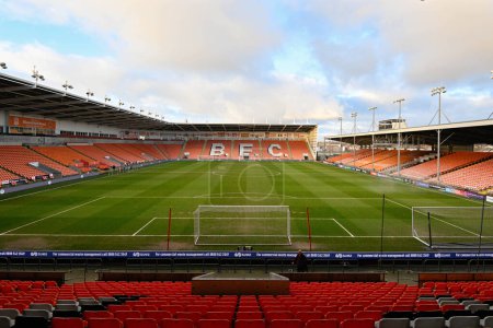 Photo for A general view of Bloomfield Road ahead of the match, during the Bristol Street Motors Trophy Quarter Final match Blackpool vs Bolton Wanderers at Bloomfield Road, Blackpool, United Kingdom, 30th January 202 - Royalty Free Image