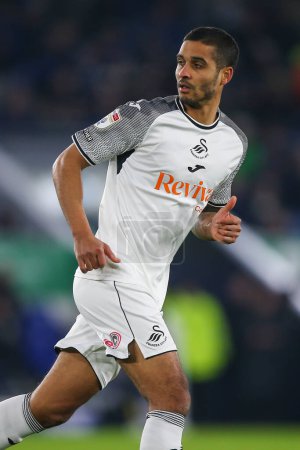 Photo for Kyle Naughton of Swansea City during the Sky Bet Championship match Leicester City vs Swansea City at King Power Stadium, Leicester, United Kingdom, 30th January 202 - Royalty Free Image
