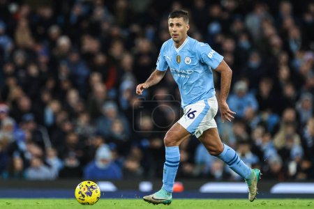Photo for Rodri of Manchester City in action during the Premier League match Manchester City vs Burnley at Etihad Stadium, Manchester, United Kingdom, 31st January 202 - Royalty Free Image