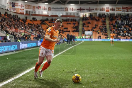 Photo for Shayne Lavery of Blackpool during the Bristol Street Motors Trophy Quarter Final match Blackpool vs Bolton Wanderers at Bloomfield Road, Blackpool, United Kingdom, 30th January 202 - Royalty Free Image
