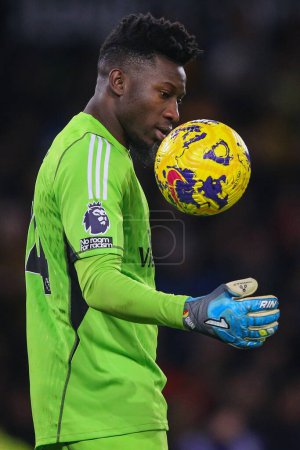 Photo for Andr Onana of Manchester United during the Premier League match Wolverhampton Wanderers vs Manchester United at Molineux, Wolverhampton, United Kingdom, 1st February 2024 - Royalty Free Image