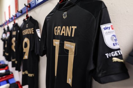 Photo for The away shirt of new signings Conor Grant of Barnsley during the Sky Bet League 1 match Bolton Wanderers vs Barnsley at Toughsheet Community Stadium, Bolton, United Kingdom, 3rd February 202 - Royalty Free Image