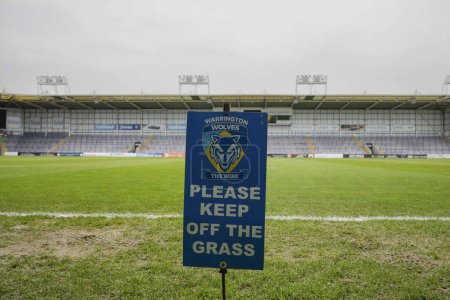 Photo for A general view of the The Halliwell Jones Stadium before the Rugby League Joe Philbin Testimonial match Warrington Wolves vs Leigh Leopards at Halliwell Jones Stadium, Warrington, United Kingdom, 3rd February 202 - Royalty Free Image