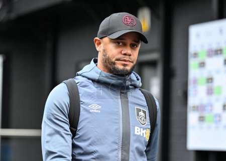 Photo for Vincent Kompany manager of Burnley arrives ahead of the match, during the Premier League match Burnley vs Fulham at Turf Moor, Burnley, United Kingdom, 3rd February 202 - Royalty Free Image