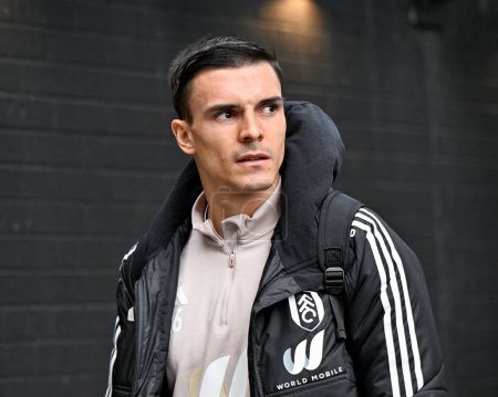 Photo for Joo Palhinha of Fulham arrives ahead of the match, during the Premier League match Burnley vs Fulham at Turf Moor, Burnley, United Kingdom, 3rd February 2024 - Royalty Free Image