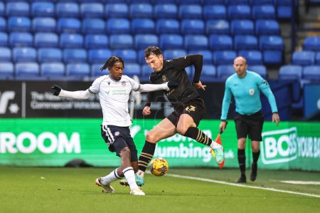 Photo for Josh Earl of Barnsley in action during the Sky Bet League 1 match Bolton Wanderers vs Barnsley at Toughsheet Community Stadium, Bolton, United Kingdom, 3rd February 202 - Royalty Free Image